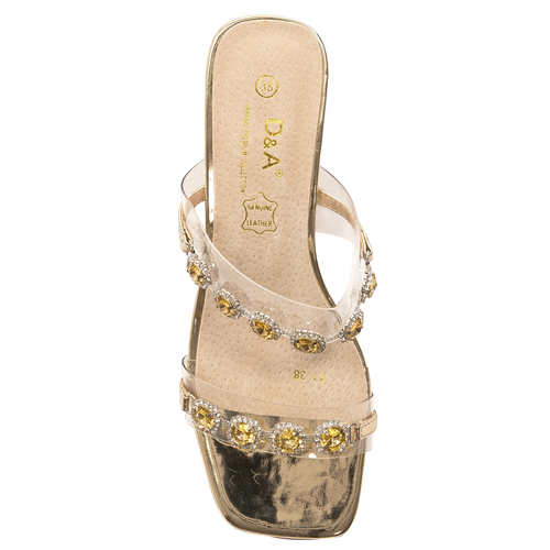 D&A Women's Gold slippers