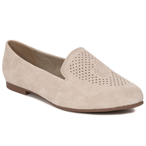 D&A Women's Low shoes Leather Beige