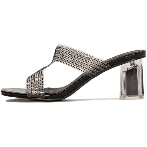 D&A Women's Slides Black On Heel