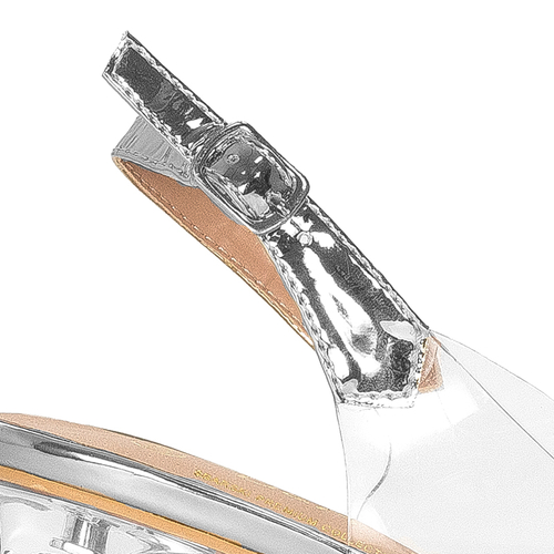 D&A Women's high-heeled sandals Silver