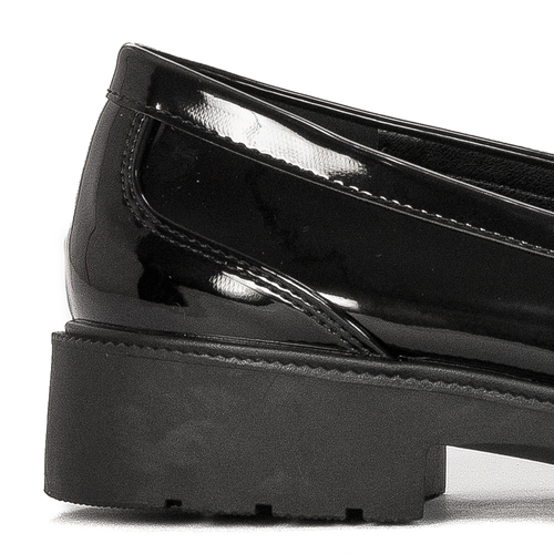 D&A Women's moccasin low shoes black