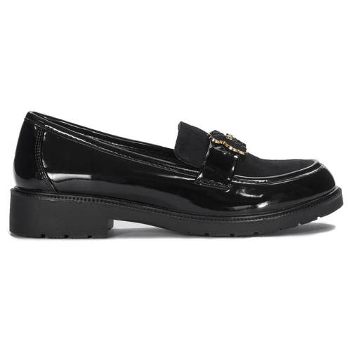 D&A Women's moccasins Black Patent