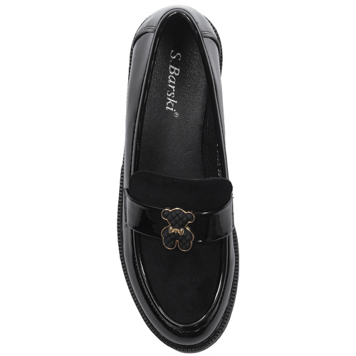 D&A Women's moccasins Black Patent