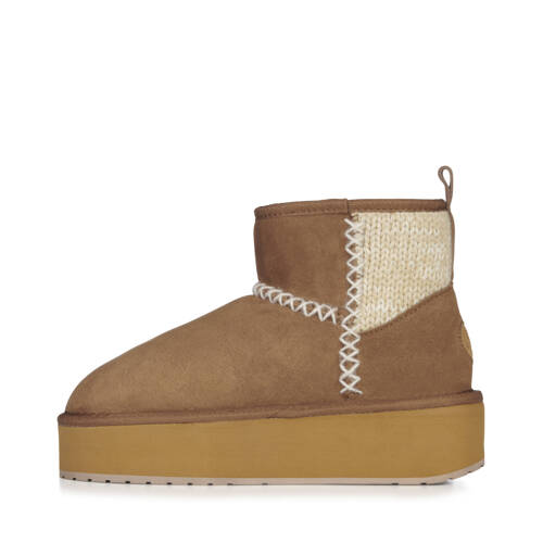 EMU Australia Stinger Knit Flatform Chestnut Boots