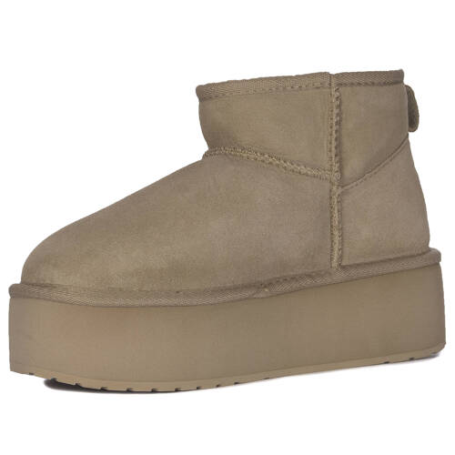 EMU Australia Stinger Micro Flatform Almond Boots