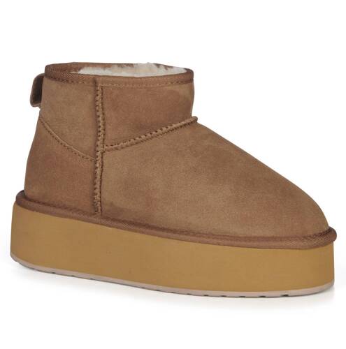 EMU Australia Stinger Micro Flatform Chestnut Boots