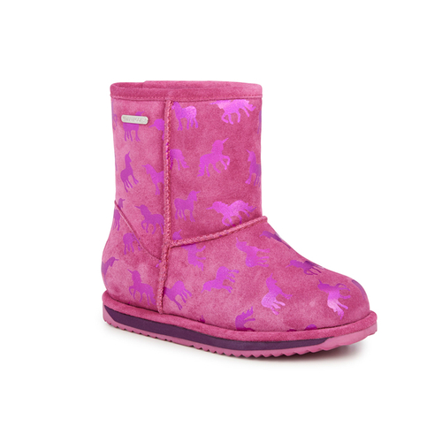 EMU Australia shoes Rainbow Unicorn Brumby Deep Pink children's boots