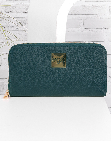 Ego Women's large leather wallet Green
