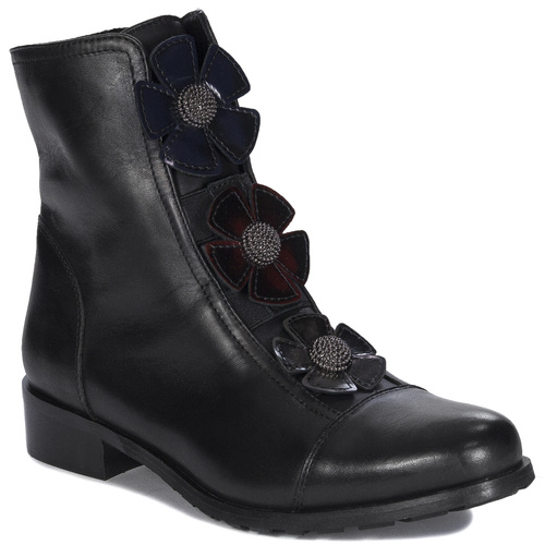 Eksbut Black Leather Women's Boots