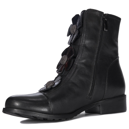 Eksbut Black Leather Women's Boots