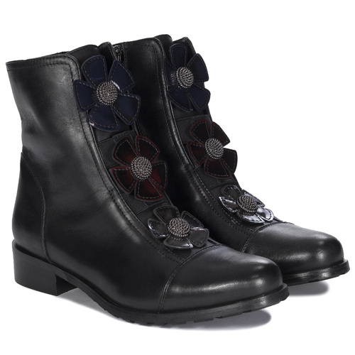 Eksbut Black Leather Women's Boots