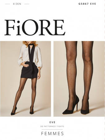 FIORE Eve G5867 patterned tights 8 DEN Black