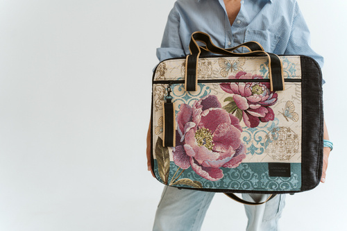 Fabryka Kroju Large Shoulder Bag Peonies