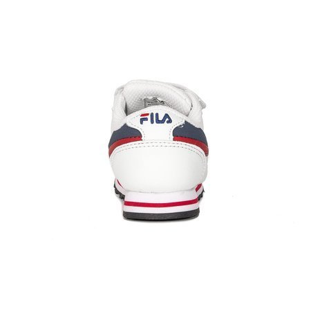 Fila Orbit Velcro Infants 1011080.98F White Dress Blue Sneakers 