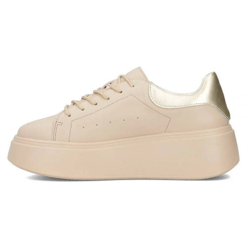 Filippo Beige Leather Sneakers