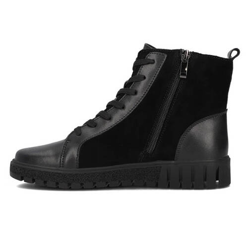 Filippo Black Leather Ankle Boots for Women