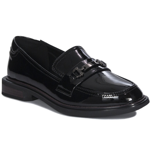 Filippo Black Leather Low Shoes