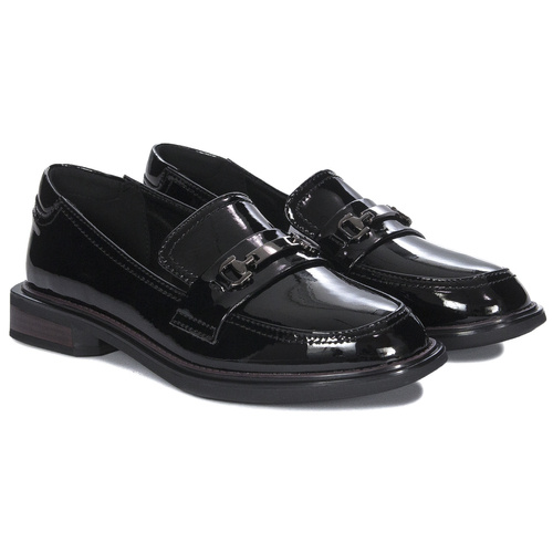 Filippo Black Leather Low Shoes