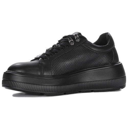 Filippo Black Leather Sneakers