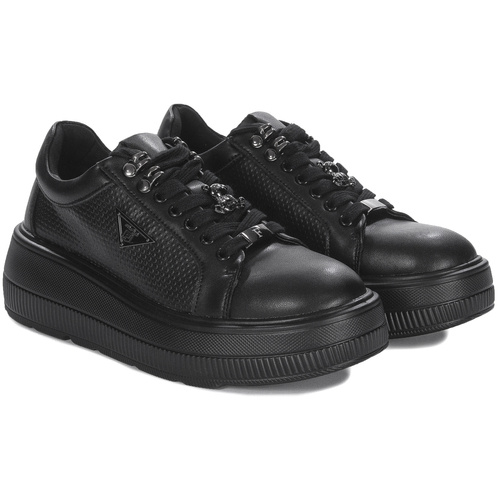 Filippo Black Leather Sneakers