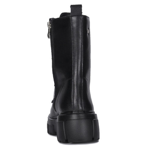 Filippo Black Leather Women's Boots