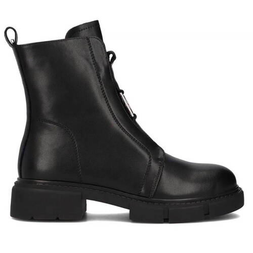 Filippo Black Leather Women's Boots