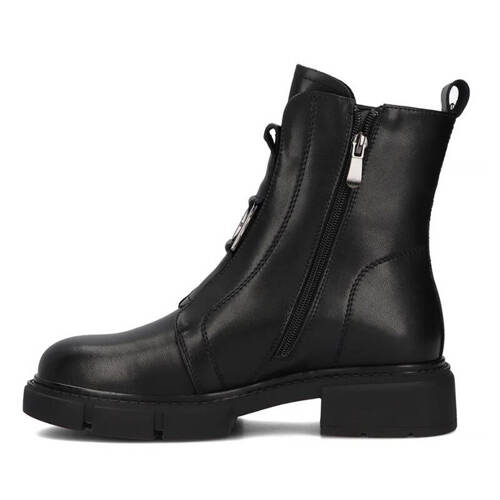 Filippo Black Leather Women's Boots