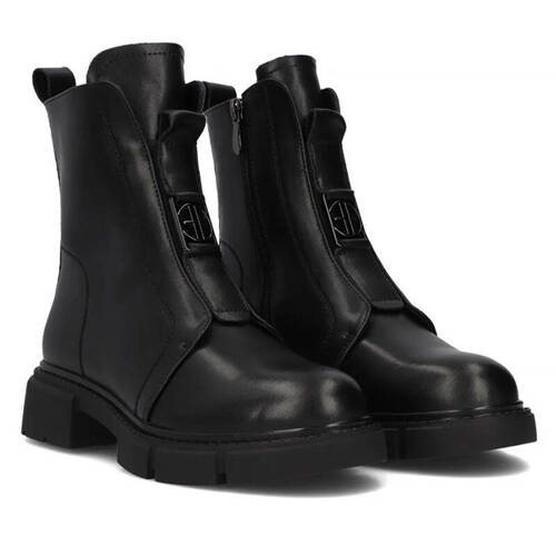 Filippo Black Leather Women's Boots