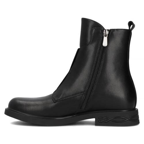 Filippo Black Leather Women's Boots