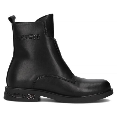 Filippo Black Leather Women's Boots