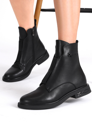 Filippo Black Leather Women's Boots