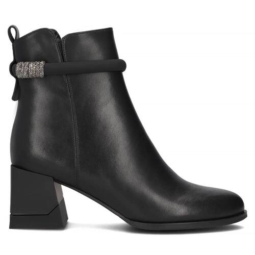 Filippo Black Leather Women's Boots