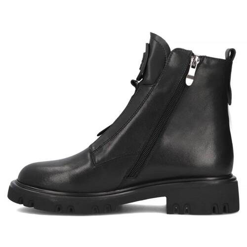 Filippo Black Leather Women's Boots