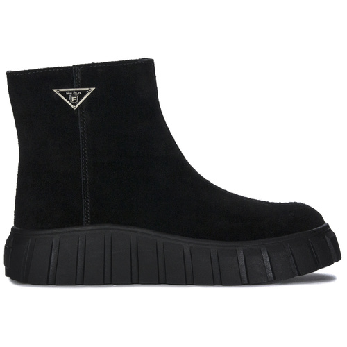 Filippo Black Suede Ankle Boots for Women