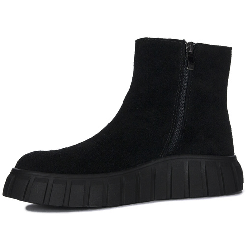 Filippo Black Suede Ankle Boots for Women