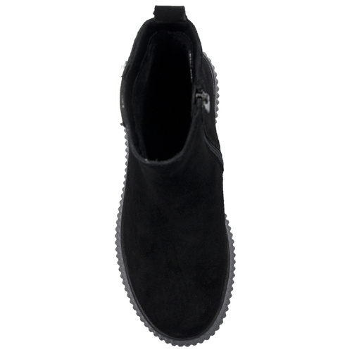 Filippo Black Suede Ankle Boots for Women