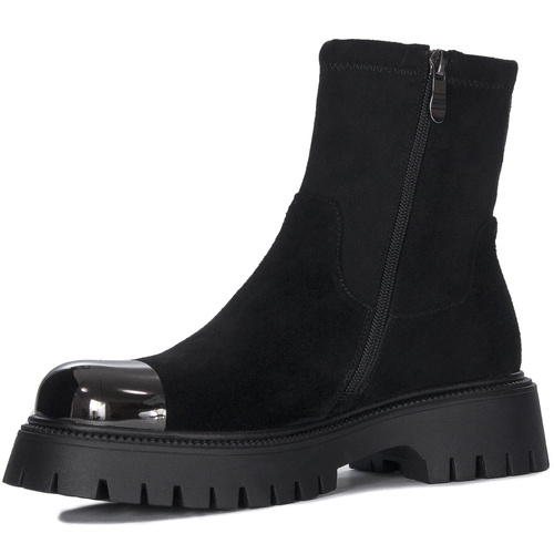 Filippo Black Suede Ankle Boots for Women