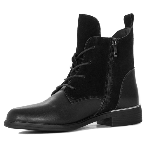 Filippo Black Women's Leather Warmed Boots