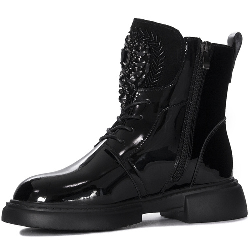 Filippo Black Women's Leather Warmed Boots