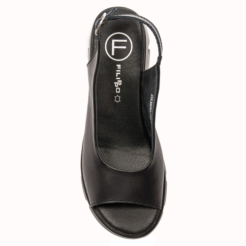 Filippo Black leather Women's Sandals