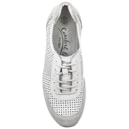 Filippo DP028-21 White Flat Shoes