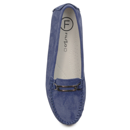 Filippo DP1202-24 Blue Flat Shoes