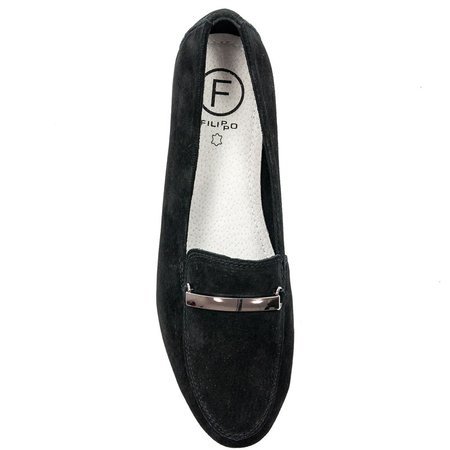 Filippo DP1209-20 Black Flat Shoes