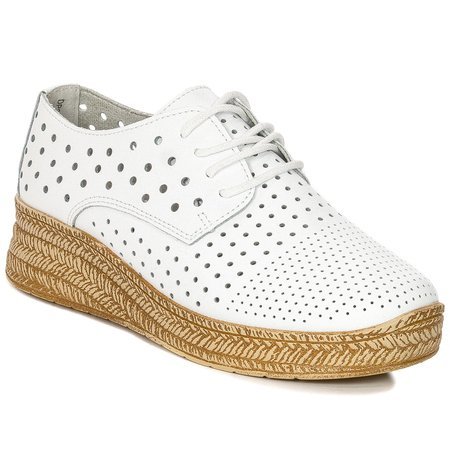 Filippo DP2162-21 WH White Flat Shoes