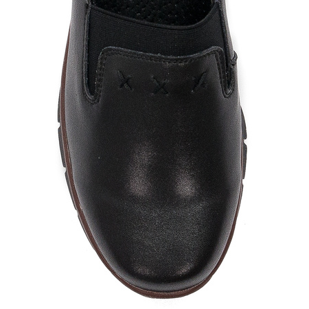Filippo DP3160-22 BK Black Flat Shoes