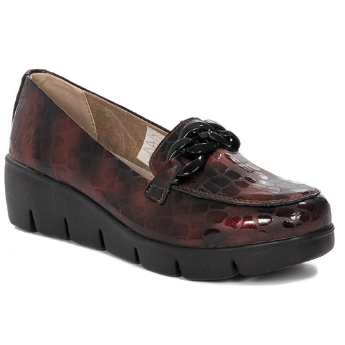 Filippo DP4128-22 BG Burgundy Flat Shoes