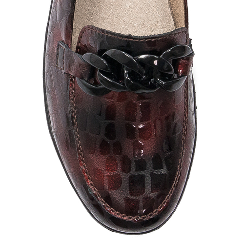 Filippo DP4128-22 BG Burgundy Flat Shoes