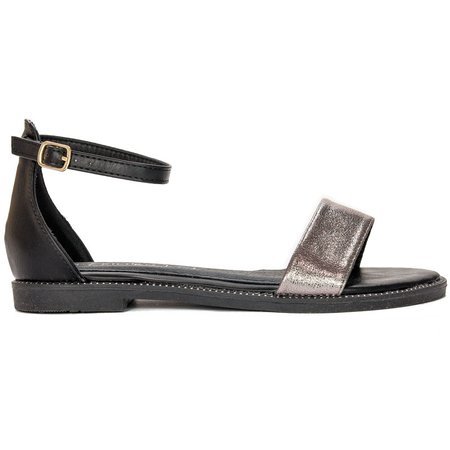 Filippo DS1285-20 Black/Silver Sandals