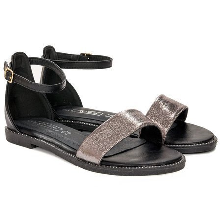 Filippo DS1285-20 Black/Silver Sandals