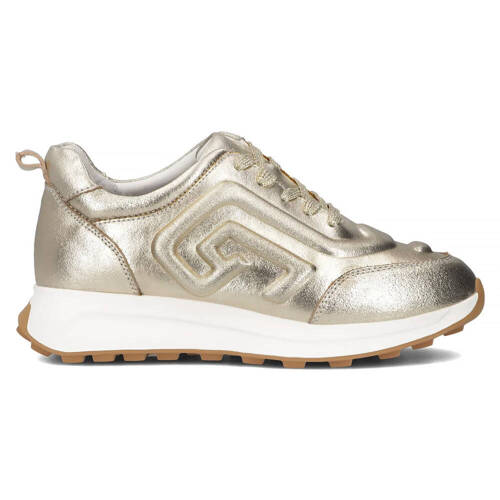 Filippo Gold Leather Sneakers